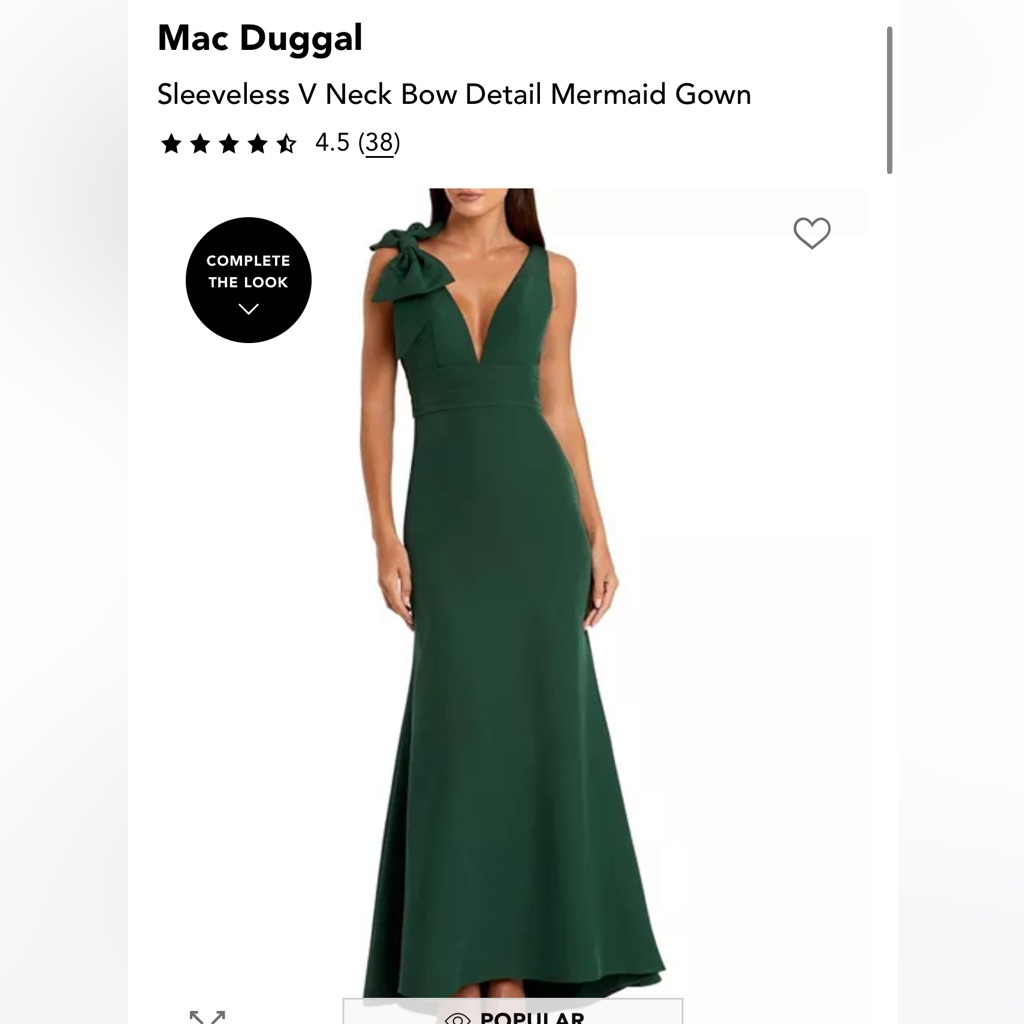 Mac Duggal Green Evening Gownnwt